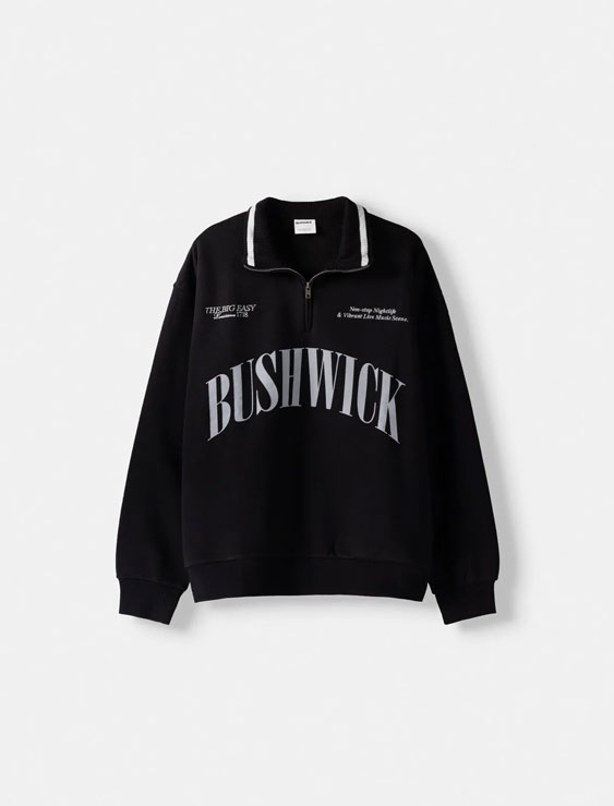 دورس نیم زیپ برشکا اورجینال BERSHKA sweatshirt