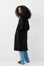 پالتو نخی زنانه برشکا اورجینال Bershka Cotton trench coat