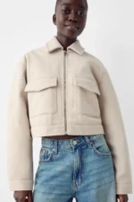 کراپ کت زنانه برشکا اورجینال Bershka Soft crop jacket