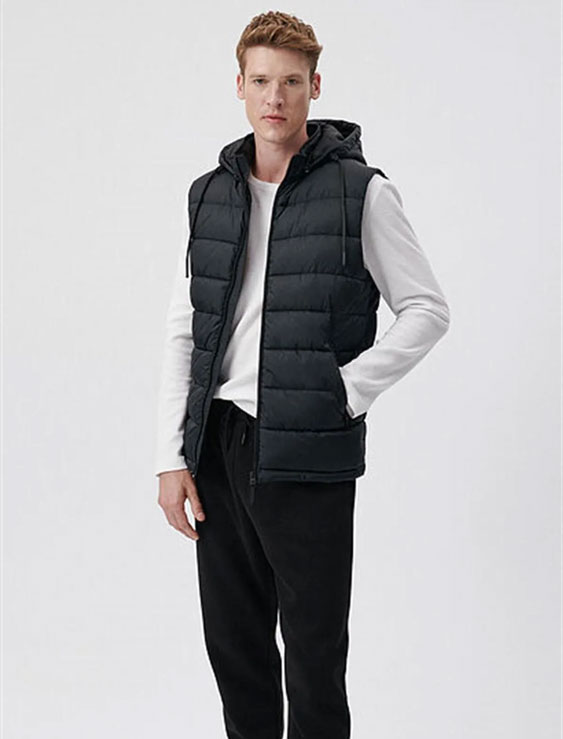 پافر مردانه ماوی اورجینال MAVI Black hooded vest