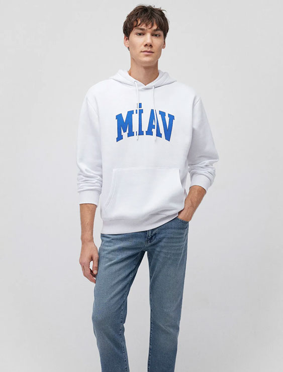 هودی مردانه ماوی اورجینال MAVI Meow Printed Hooded Sweatshirt