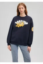 هودی گارفیلد زنانه ماوی اورجینال Sweatshirt Garfield mavi