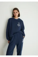 سویشرت زنانه ماوی Navy Blue Sweatshirt 1s with Blue Logo Printed mavi