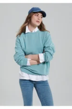 سویشرت زنانه آبی Blue Lux Touch Tencel Tm Modal Sweatshirt mavi