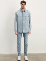 پیراهن جین مردانه ماوی MAVI Dillon 90s Shaded Light Blue Jean Shirt