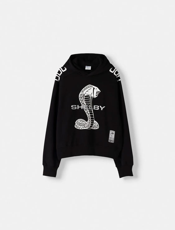 هودی مردانه برشکا BERSHKA Shelby GT 500KR square cut sweatshirt