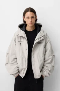 کاپشن کلاهدار مردانه برشکا اورجینال Bershka jacket