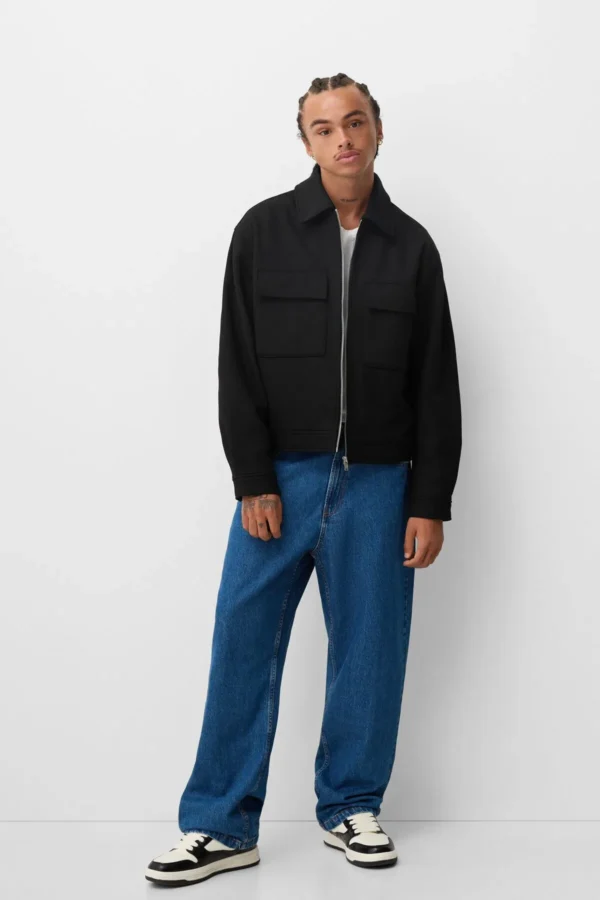 کت جیب دار مردانه برشکا اورجینال Bershka Jacket with pockets