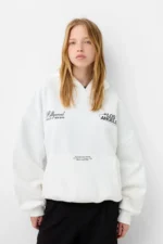 هودی کلاهدار طرح دار زنانه برشکا اورجینال Bershka sweatshirt