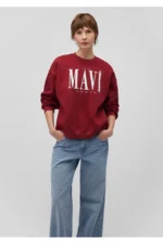 سویشرت قرمز زنانه ماوی اورجینالmavi Red Sweatshirt