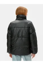 پافر کوتاه چرمی زنانه Koton Short Puffer