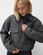 کت کوتاه زنانه برشکا BERSHKA Soft cropped jacket