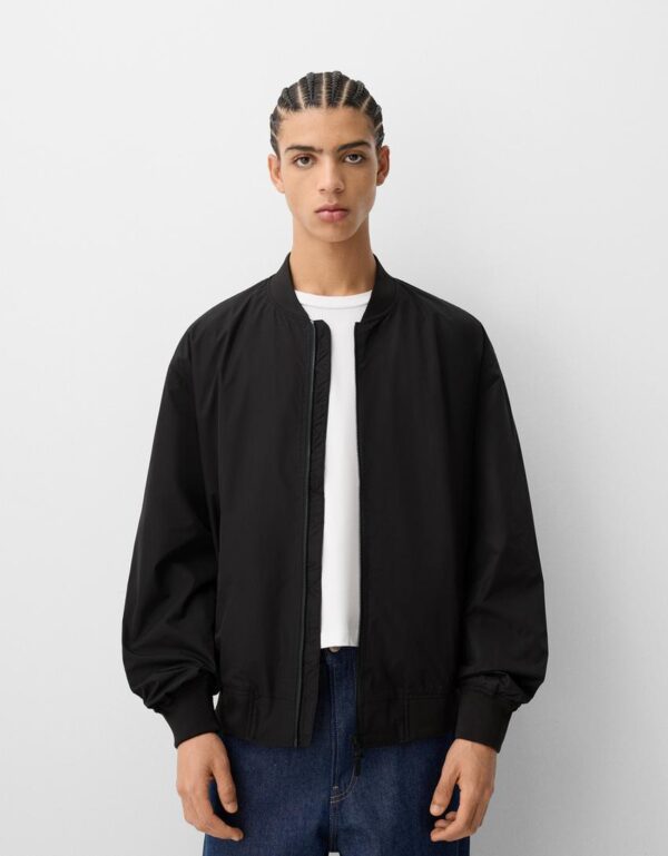 کاپشن مردانه برشکا BERSHKA fabric bomber jacket