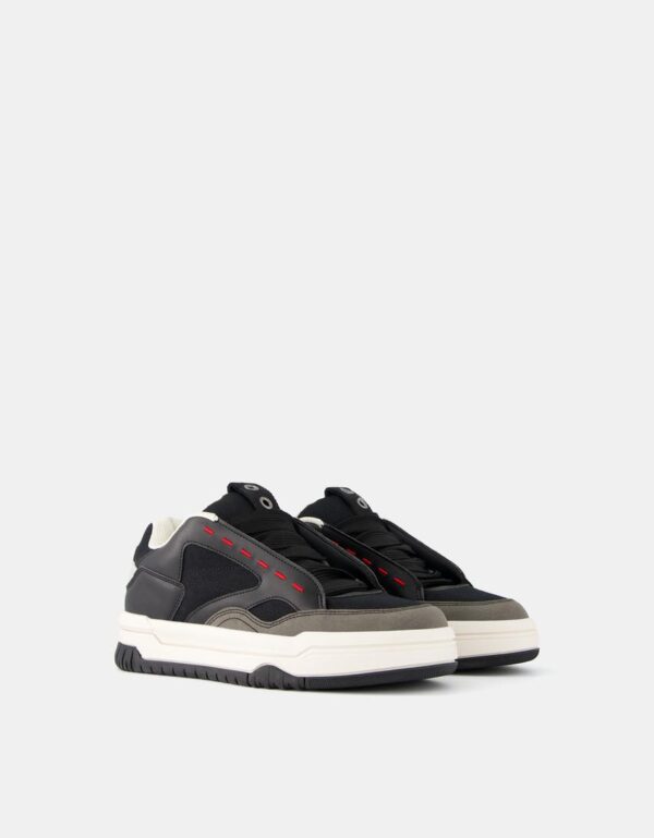 کفش اسپورت مردانه برشکا BERSHKA Asymmetrical skater sneakers