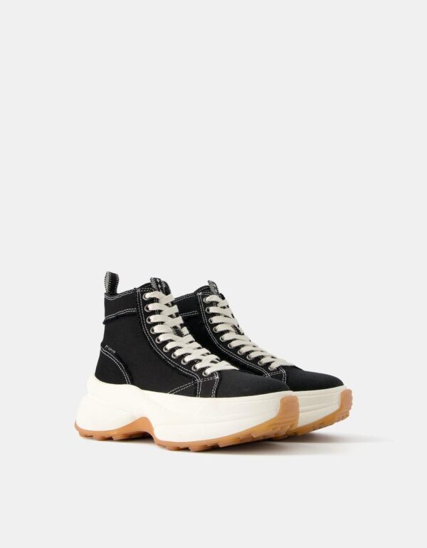 نیمبوت ورزشی زنانه برشکا BERSHKA Thick-soled ankle sneakers