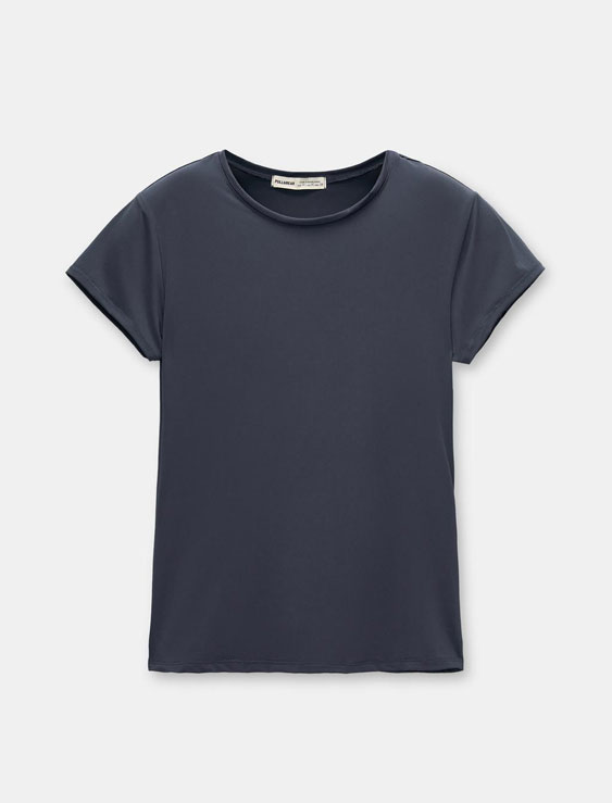 تیشرت آستین کوتاه پلی آمید Pull&Bear Short sleeve polyamide T-shirt