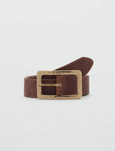 کمربند چرم زنانه منگو MANGO Square buckle belt