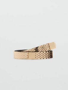 کمربند فلزی فلس دار زنانه منگو MANGO Thin metal belt