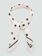 مینی اسکارف خال خالی منگو MANGO Satin scarf with polka dot pattern