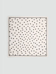 مینی اسکارف خال خالی منگو MANGO Satin scarf with polka dot pattern