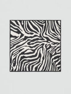 اسکارف گورخری زنانه منگو MANGO Zebra patterned satin shawl