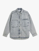 شکت جین زنانه کوتون KOTON Oversize Washed Denim Shacket