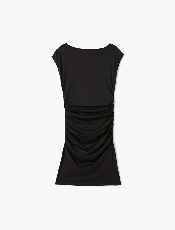 لباس مجلسی مینی زنانه KOTON Boat Neck Slim Fit Mini Dress