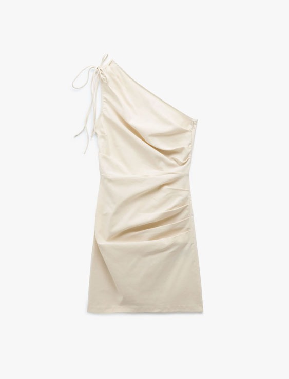 لباس مجلسی کوتاه زنانه KOTON Skinny Fit Tie Detail Mini Dress